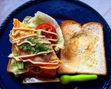 忙しい朝のトーストサンド　夏野菜作り方4写真