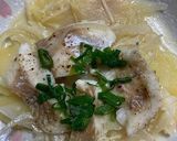 新玉、新じゃがと白身魚のミルク煮作り方5写真