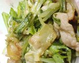リカちゃん♡豚肉と水菜のマスタード炒め作り方16写真