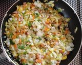 お米少なめ☆野菜たっぷり炒飯。作り方4写真