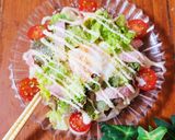 簡単♪シーザーサラダうどん作り方2写真