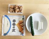 鶏カラアゲでかんたん手巻き北京ダック作り方1写真
