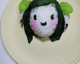キャラ弁＊小松菜でおだんご頭の女の子作り方8写真