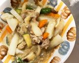 ワサビオイマヨ炒め味豚こま大根青椒肉絲風作り方14写真
