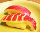 りんごでヘラクレスオオカブト 飾り切り作り方12写真