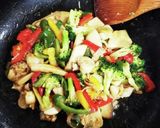 ベビーホタテと彩り野菜のバター醤油炒め作り方8写真