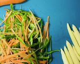 トンデリング酢豚風千切り野菜のせ作り方5写真
