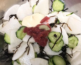 胡瓜と大根の塩昆布梅わさマヨ和え作り方4写真