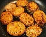 つみれ用鶏肉で！れんこんの甘辛はさみ焼き作り方10写真