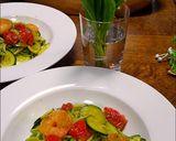 海老と大葉のジェノベーゼパスタ作り方14写真