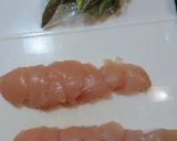 簡単!鶏ささみとアスパラのバタポン炒め作り方1写真
