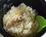 昨夜の夜食カップ麺残りスープで作るピラフ作り方5写真