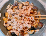 ☆冷凍揚げ茄子と豚肉、青じそチーズ炒め☆作り方4写真