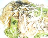 冷蔵庫の残り物でバターマヨしょうゆパスタ作り方6写真