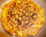 すき焼きの後のうどんキムチーズチヂミ作り方6写真
