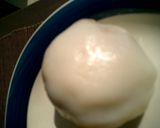 レンジdeふわふわ❤塩かぼちゃプリン大福作り方7写真
