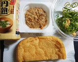油揚げとネギ味噌納豆で簡単おつまみ作り方1写真