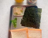 海苔とチーズの市松模様トースト作り方1写真