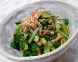 青菜のおひたし　小えびと天かす和え作り方4写真