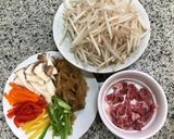 カラフルもやし炒め作り方1写真