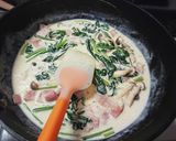 簡単ランチ！ほうれん草のクリームパスタ作り方6写真