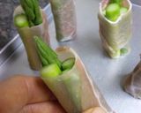 ソースがキラキラ☆海老とアスパラの前菜作り方4写真