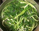 あさつきとベビーホタテの酢味噌和え作り方1写真
