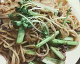 牛肉とカブの和風醤油パスタ作り方5写真