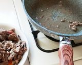 簡単夕飯！焼いて和えるだけの牛焼肉丼作り方1写真