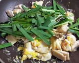 韮菜蘑菇炒鶏蛋作り方4写真