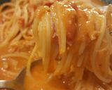 ズワイガニのトマトクリームパスタ。作り方6写真