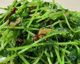 豆苗ペペロンチーノ作り方4写真