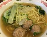 白菜と水菜と肉団子ラーメン作り方7写真