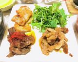 手抜き・豚肉・牛肉・2種類の焼肉プレート作り方3写真