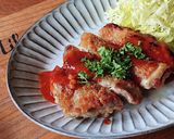 チキンソテー★ガーリックケチャップソース作り方6写真