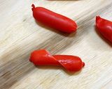 可愛いおかず赤ウィンナーのハート作り方1写真