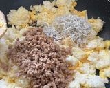 シラスとひき肉の炒飯~余り物レシピ~作り方8写真