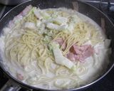 簡単☆白菜とコーンのクリームスープパスタ作り方4写真