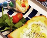 とろーり目玉焼きトースト作り方9写真