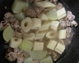 ちくわぶと豚肉のこってり煮作り方2写真