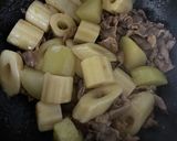 ちくわぶと豚肉のこってり煮作り方3写真