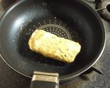 【お弁当】卵1個で　ひじき入り卵焼き作り方3写真
