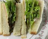 サンドイッチ　ハム　チーズ　レタス作り方5写真