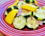 ズッキーニとパプリカのガーリックマヨ焼き作り方5写真