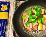 簡単芽キャベツとベーコンのクリームパスタ作り方4写真