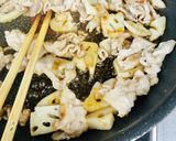 ご飯がススム〜！大葉と豚蓮根のバタポン作り方6写真