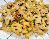 ご飯がススム〜！大葉と豚蓮根のバタポン作り方8写真
