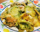 鶏と薄切りじゃが芋のバター醤油炒め作り方7写真