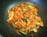 お肉たっぷり　ミートソースナポリタン作り方5写真