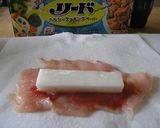 レンジで簡単☆胸肉の長いも梅肉ロール作り方2写真